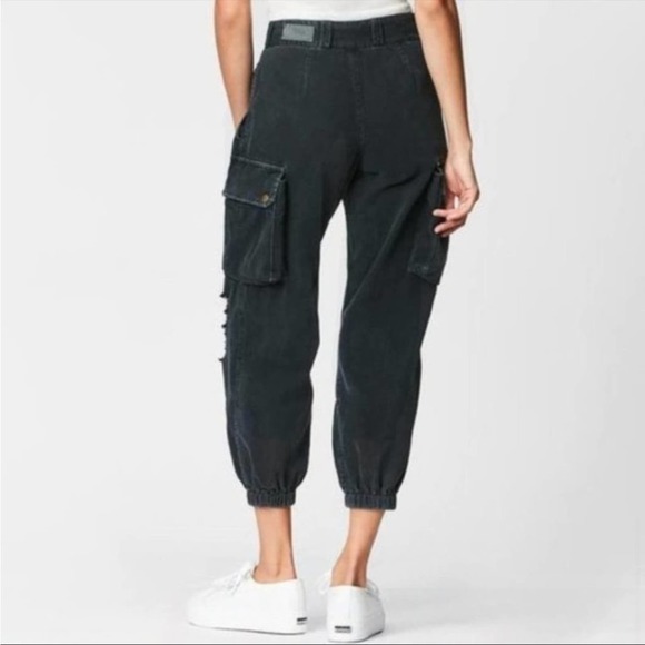 LF Carmar Distressed Cargo Pants Faded Black Size 10 - Picture 2 of 10